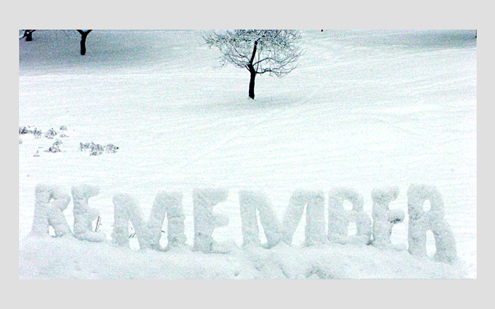 Snow & Ice Text | <em>Remember</em> after the snow storm, 2011